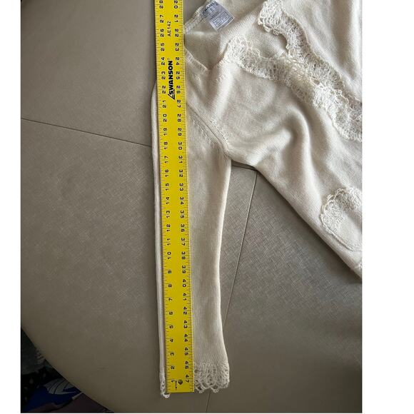 2006 Chanel Knit Cashmere Lace Cream Cardigan - Picture 13 of 15